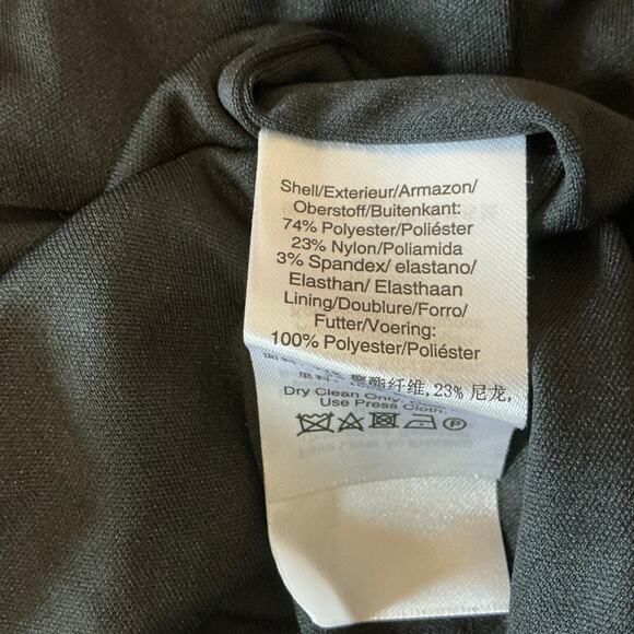 DKNY Sparkly Knit Sleeveless Ruched Long A-Line Formal Gown Black Size 10 - Picture 10 of 12